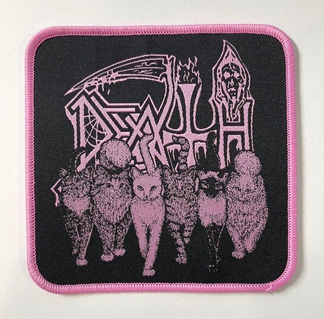 DEATH 'chuck Schuldiner Kittens' Premium Woven Embroidered