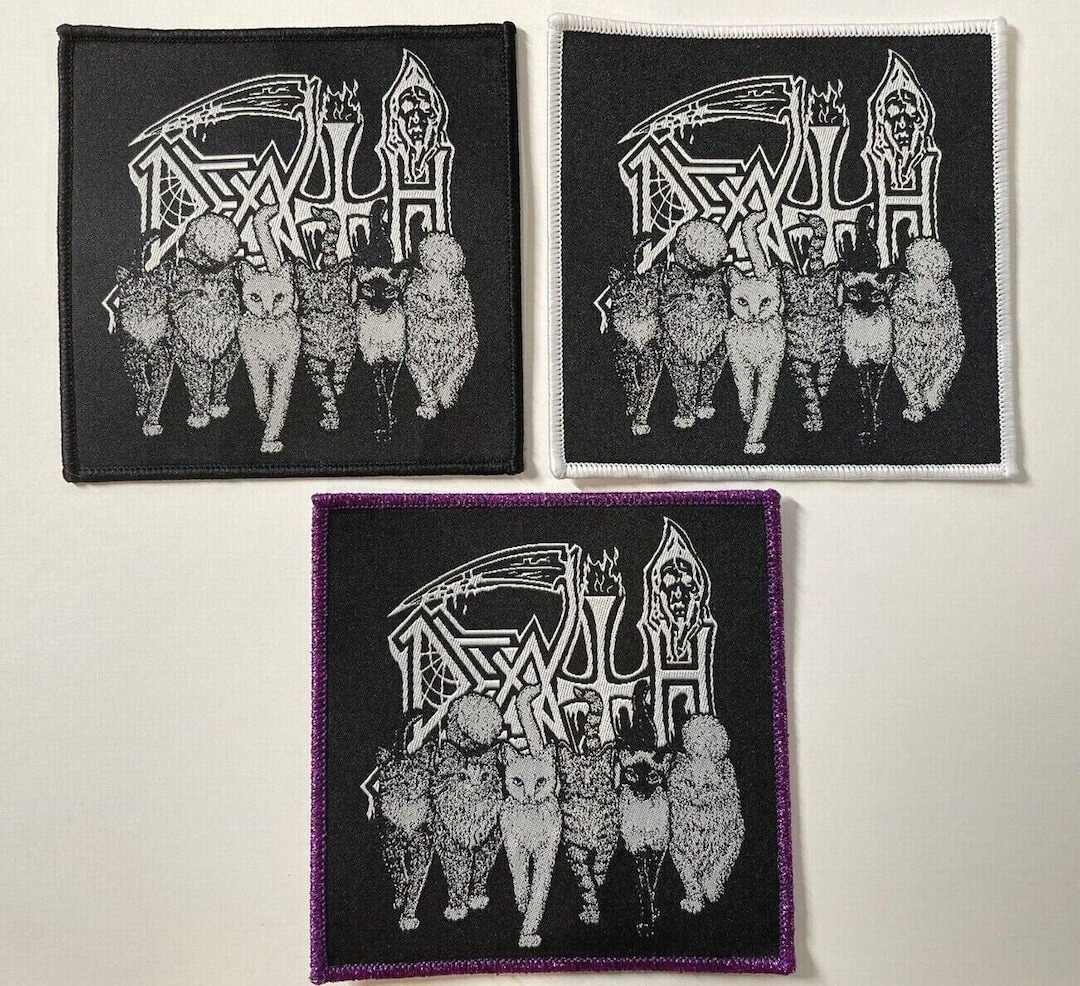 DEATH 'chuck Schuldiner Kittens' Embroidered Woven Patch, Death