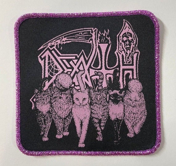 DEATH 'chuck Schuldiner Kittens' Premium Woven Embroidered