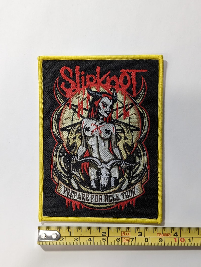 Patch Brodé Slipknot Iowa - Produit Officiel - Taille Environ 100x100 Mm - Pour Veste, Sac, Customisation