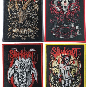 Parches tejidos de arte premium de Slipknot: emblema de banda de heavy metal, coleccionable para fans, insignia de arte de la música rock