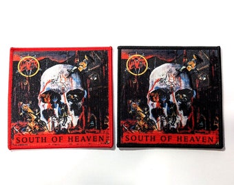 Slayer &#39;South of Heaven&#39; Premium Woven Printed Patch - Thrash Metal Band Emblem, Heavy Metal Collectible, Music Fan Badge