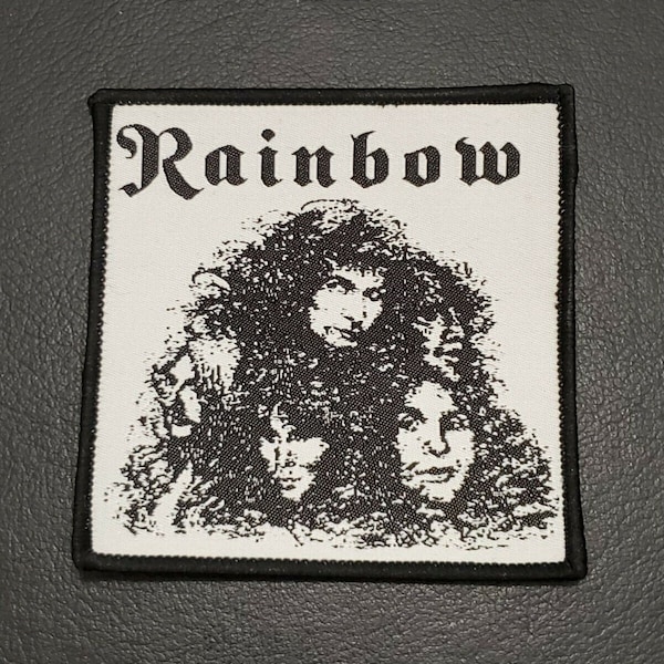 Rainbow 'Long Live Rock ‘N’ Roll' Patch - Embroidered Woven, Classic Rock Emblem, Music Fan Collectible Badge