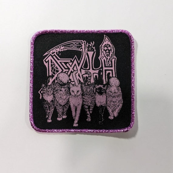 DEATH 'chuck Schuldiner Kittens' Premium Woven Embroidered