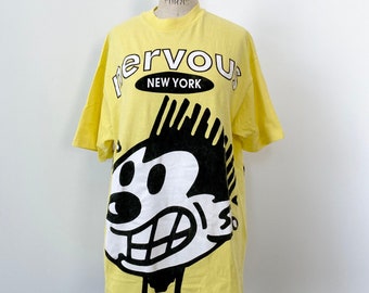 Vintage 90s Nervous Records ロングTシャツ Vintage 90s Nervous Records ロングTシャツ Vintage Vintage Nervous