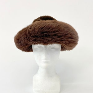 60s Vintage Italian Fur leather mountain hat image 2