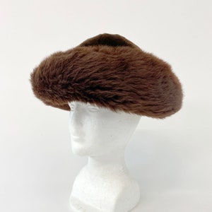 60s Vintage Italian Fur leather mountain hat image 1