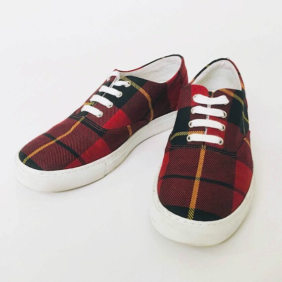 COMME des GARCONS Red Plaid shoes