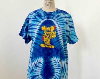 90s Vintage Mushroom Tie-dye Mickey mouse T-shirt