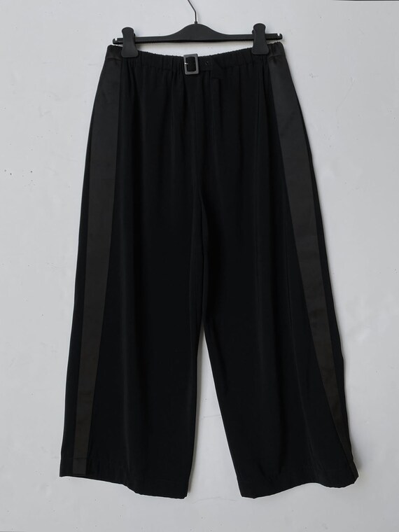 80s Vintage Thierry Mugler Wide Tuxedo Pants : Black - Etsy