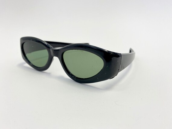VTG 1960s Deadstock BLUE Lense OCTAGONAL Sunglasses
