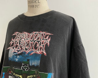 90s Vintage Brutal Truth T-shirt : Death Metal Grindcore - Etsy