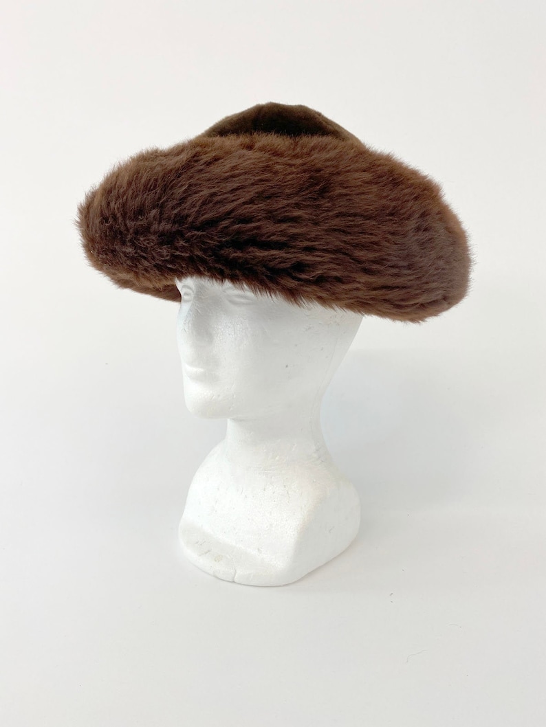 60s Vintage Italian Fur leather mountain hat image 1