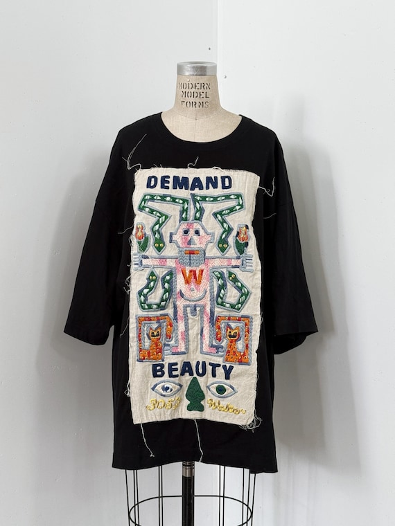 Walter Van Beirendonck, Walter Van Beirendonck embroidery oversized shirt