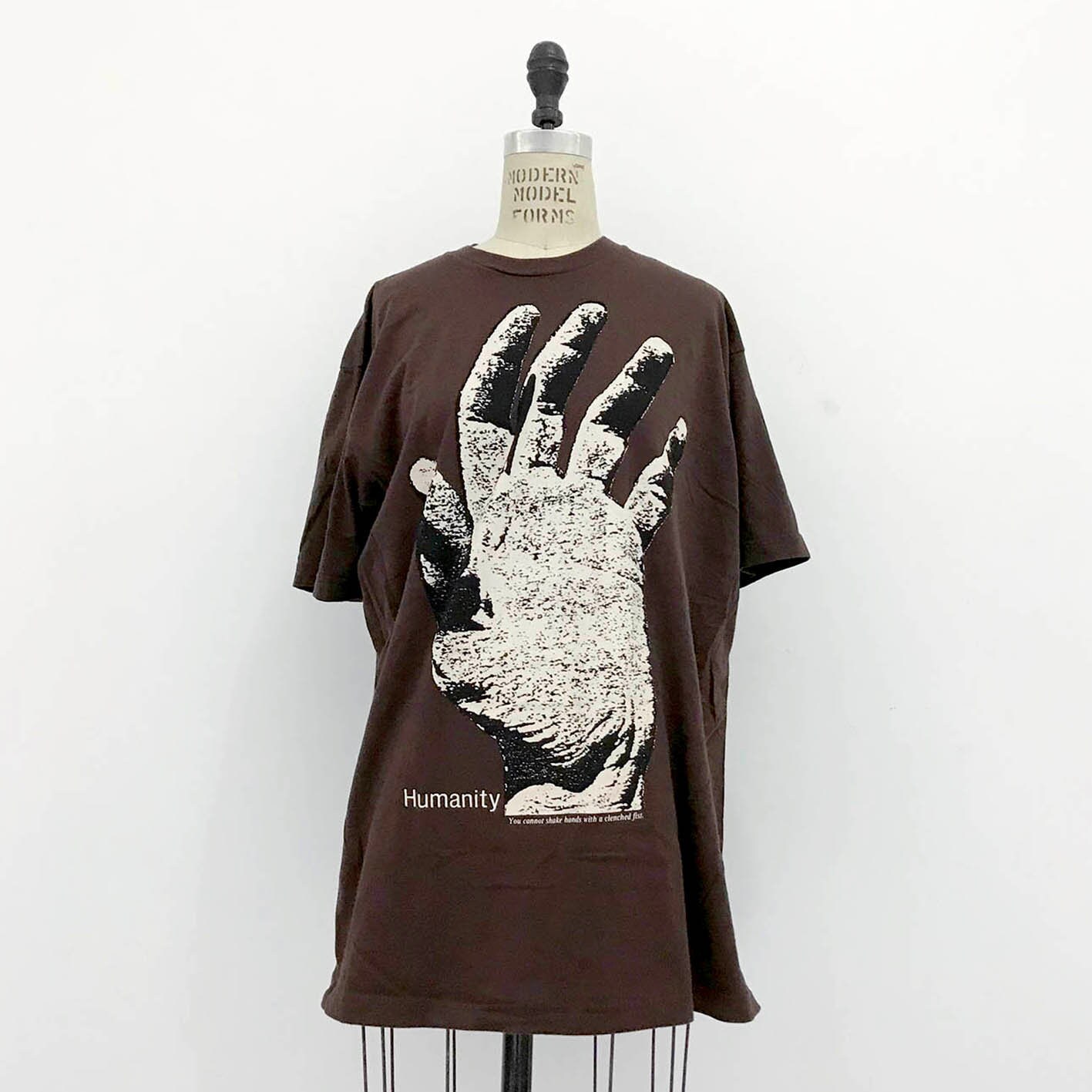 90s Vintage ANARCHIC ADJUSTMENT Shirt : Brown Hand - Etsy UK