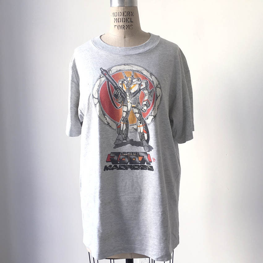 80s Vintage Robotech Macross Shirt Gray : Anime Japanese - Etsy