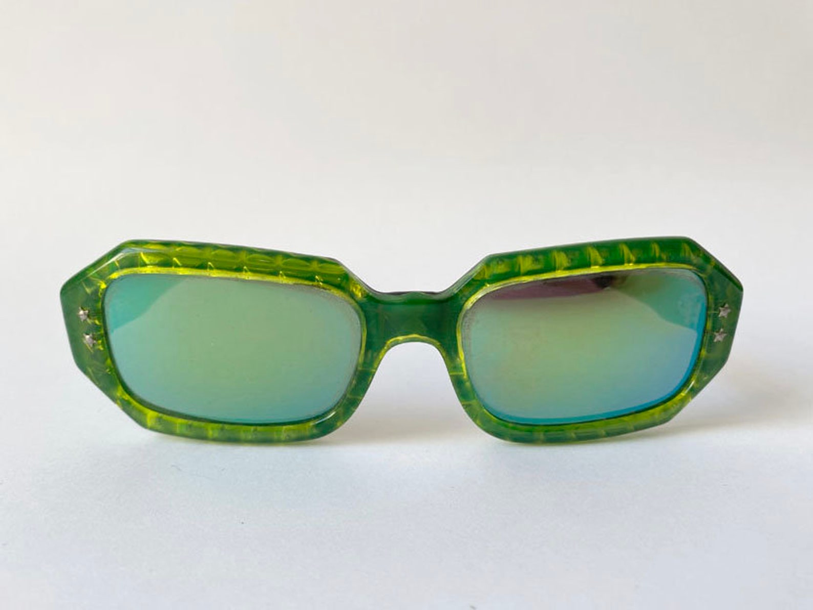 70s Vintage Psychedelic mirror sunglasses Etsy