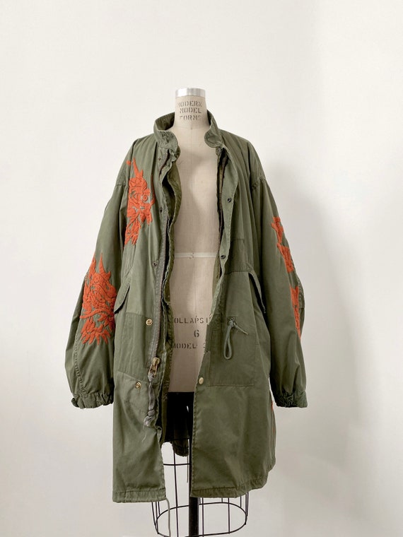 90s Vintage the Great China Wall Embroidered Military Coat - Etsy