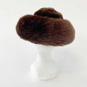 60s Vintage Italian Fur leather mountain hat image 3