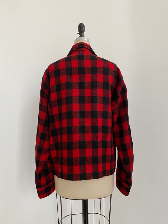 50s Vintage Wool Hunter Plaid Jacket - image 2