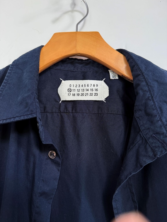 Maison Margiela, Maison Margiela navy button up shirt