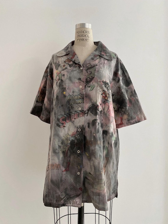 80s Vintage Distressed Avant garde comic cartoon shirt