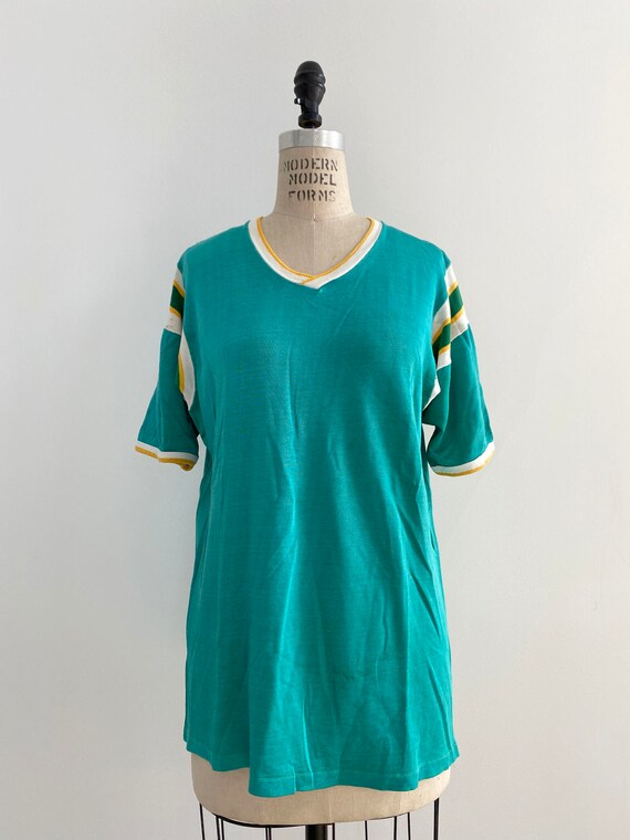 70s Vintage Sport Jersey Top : shirt - image 2