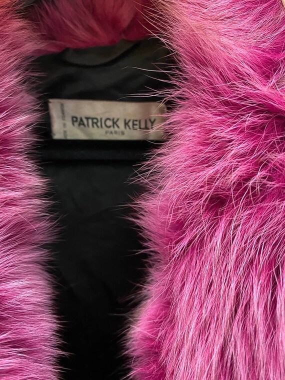 80s Vintage PATRICK KELLY Pink Fox fur coat - Gem