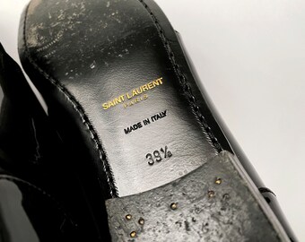 Saint Laurent Black Patent Leather Dress Shoes - EU39.5 - Etsy