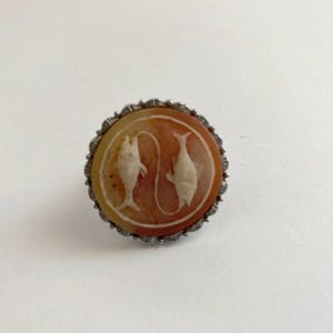 70s Vintage Zodiac Pisces Ring : Hippie