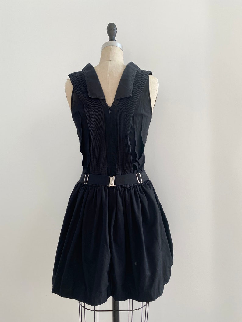 00s Vintage Undercover Silk Cummberband Black Dress image 5