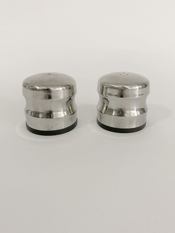 60s Vintage Danish Metal Salt & Pepper - Etsy
