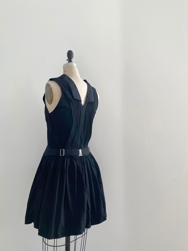 00s Vintage Undercover Silk Cummberband Black Dress image 4