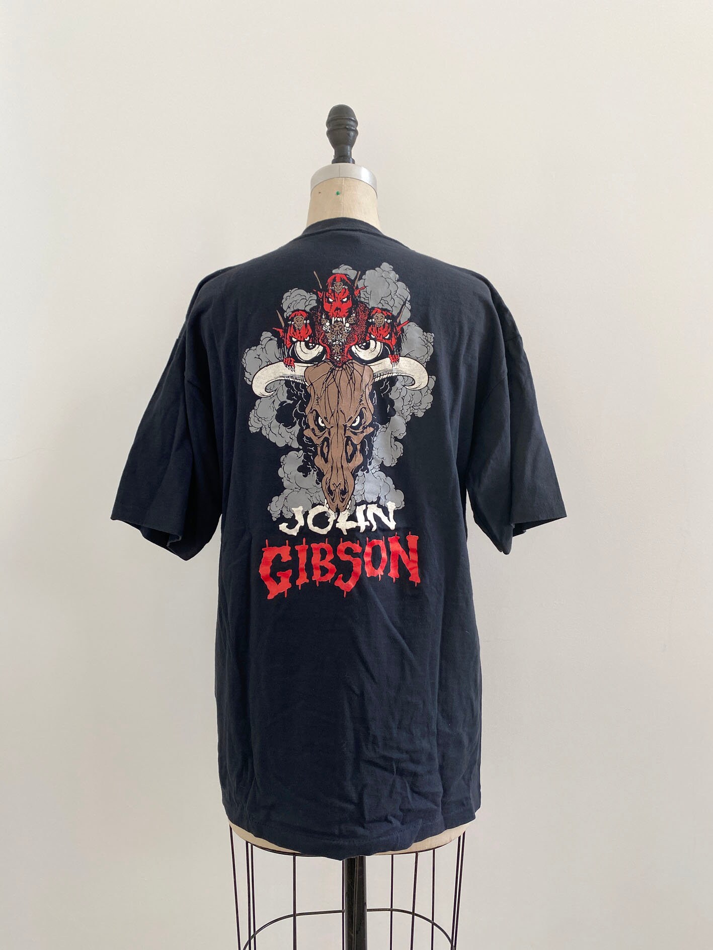 VINTAGE 80s ZORLAC PUSHEAD JOHN GIBSON SKATEBOARD T-SHIRT VINTAGE 80s ZORLAC PUSHEAD JOHN GIBSON SKATEBOARD T-SHIRT