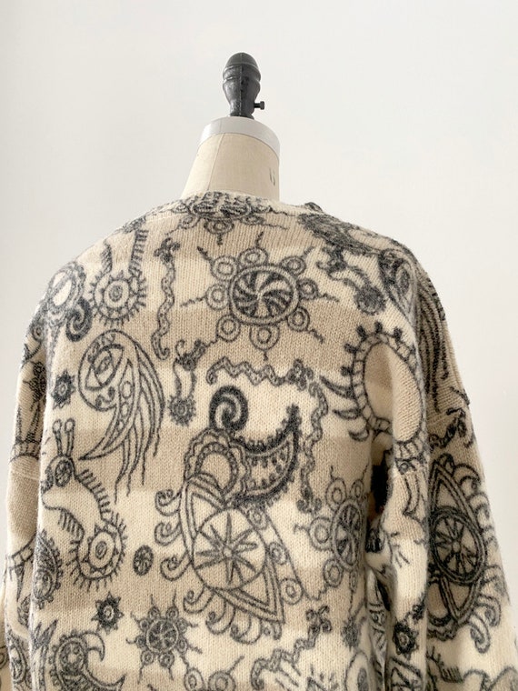 90s Vintage Psychedelic Print Knit shirt - image 4