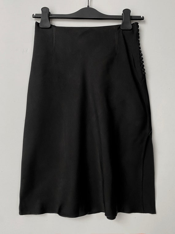 90s John Galliano Button Black skirt