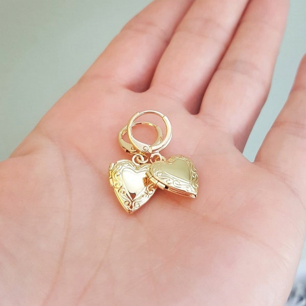 Simple Gold Locket Etsy