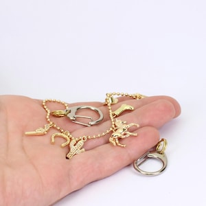 Wild West Bag Charm: Gold Plated Charms, Handmade by Detail London