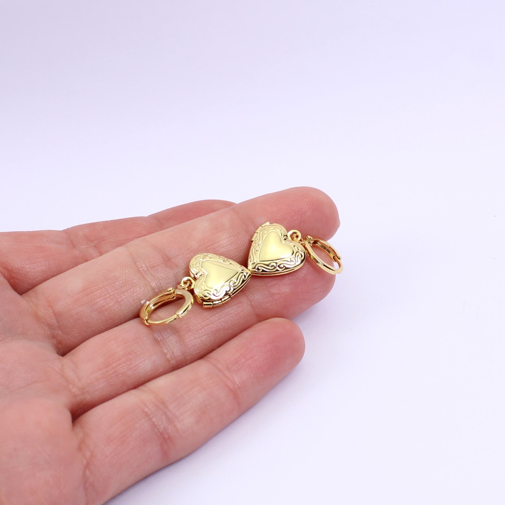 Gold 2024 locket earrings
