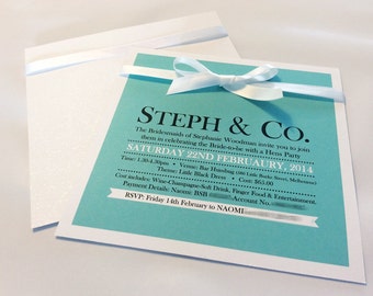 Tiffany & Co Hens/Bachelorette Party Invitation