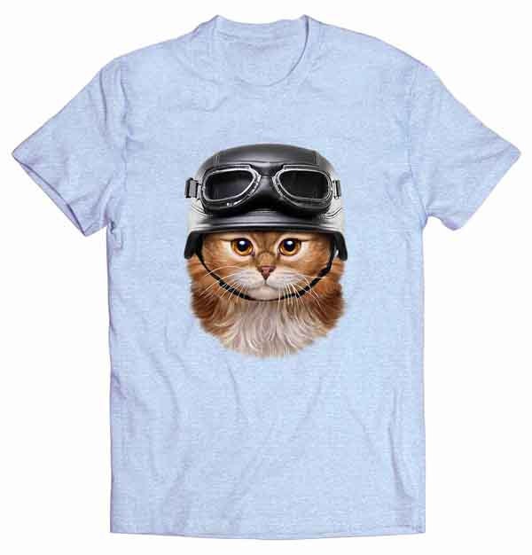 Biker Orange Tabby Cat wearing Motorcycle Helmet Etsy