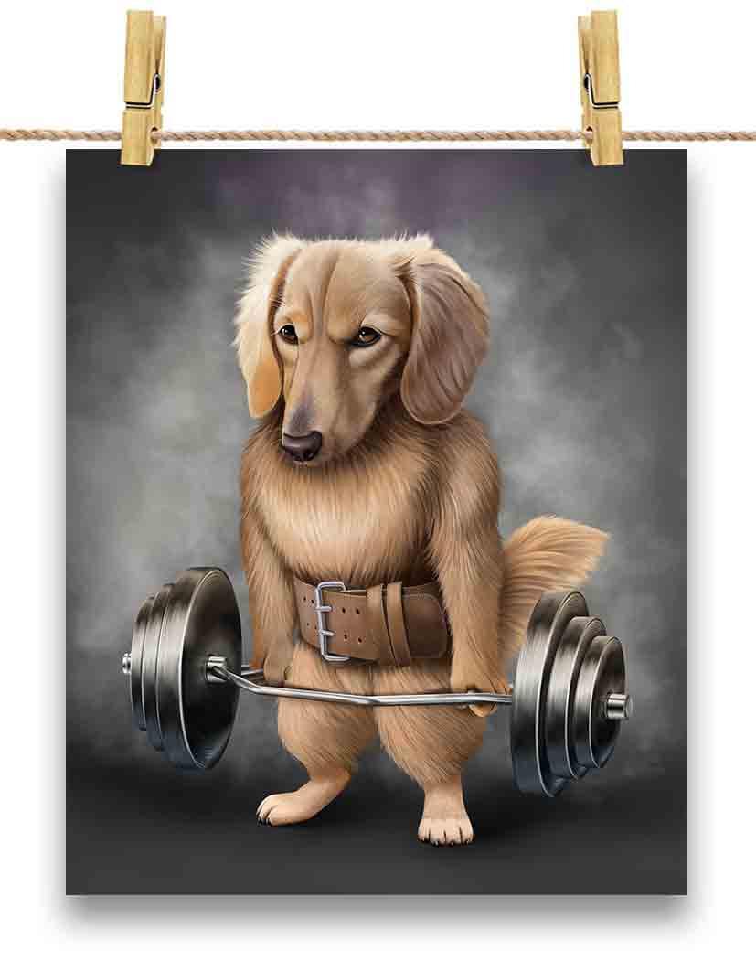 Dachshund Weightlifting Funny Gift for Deadlift Men Fitness Gym Gifts Tank Top