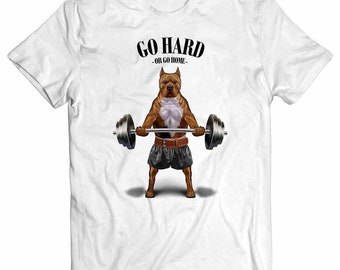 TeeShirtPalace | Pit Bull Weightlifting Gift Funny Deadlift Men Fitness Gym  Gifts Poster
