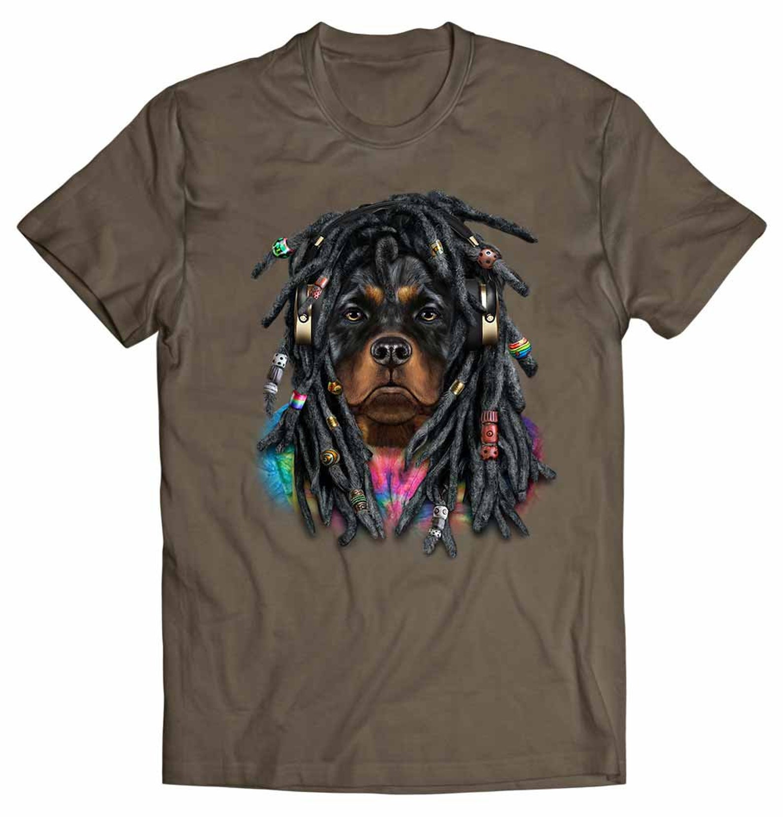 Rottweiler Hund mit Reggae Dreadlocks Haaren Etsy