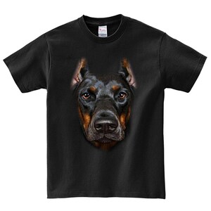 Doberman Face, Dog - Short Sleeve Unisex, Men, Women, Youth T-Shirt - PrintStarTee