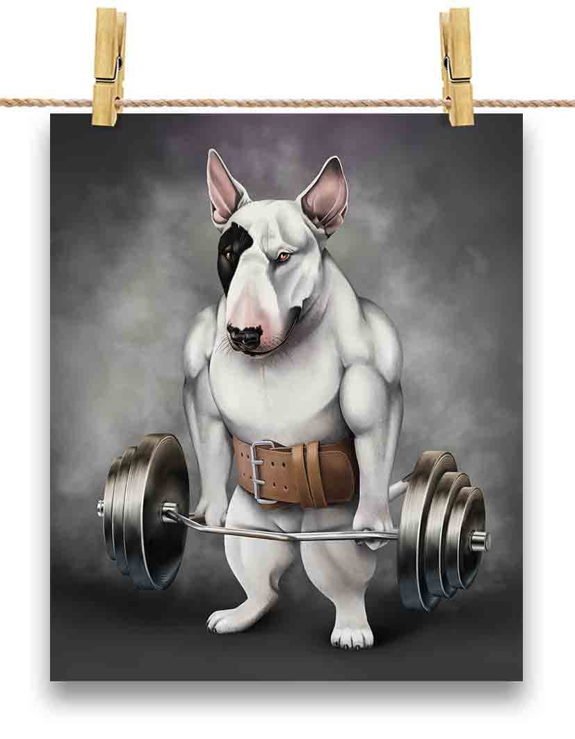 Pit Bull Weightlifting Gift Funny Deadlift Men Fitness Gym Gifts Poster