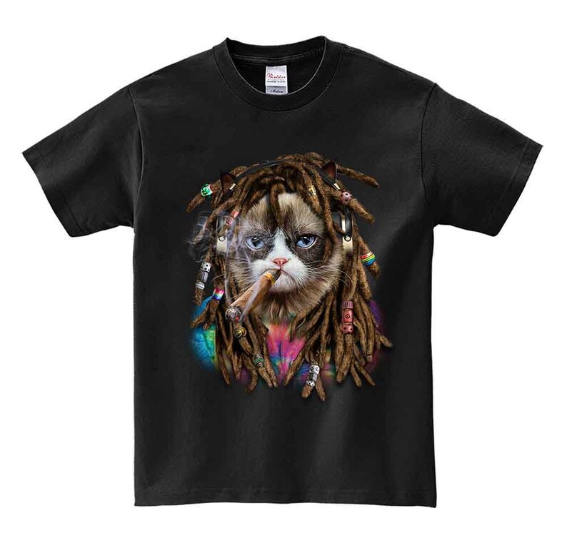 Hippie Disgruntle Cat with Dreadlocks Reggae Dreads Men Etsy