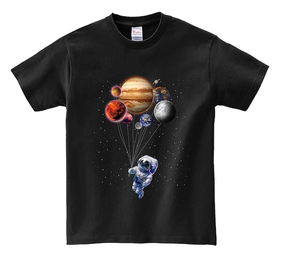 Astronaut Cat In Space Holding Planet Balloon, T-Shirt Astronaut Cat In Space Holding Planet Balloon, T-Shirt