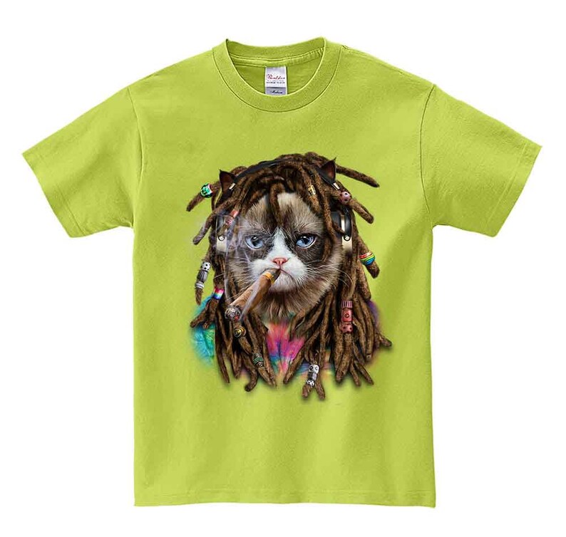 Hippie Disgruntle Cat with Dreadlocks Reggae Dreads Men Etsy