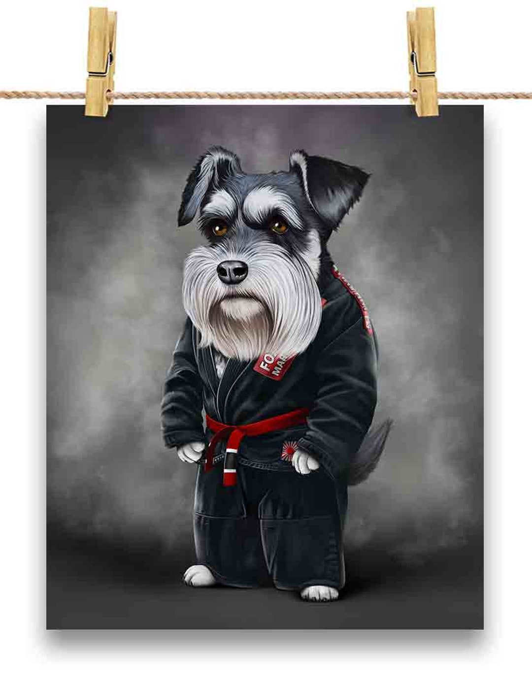 Scottish Terrier Dog Judo Karate Master in Black Judogi Etsy